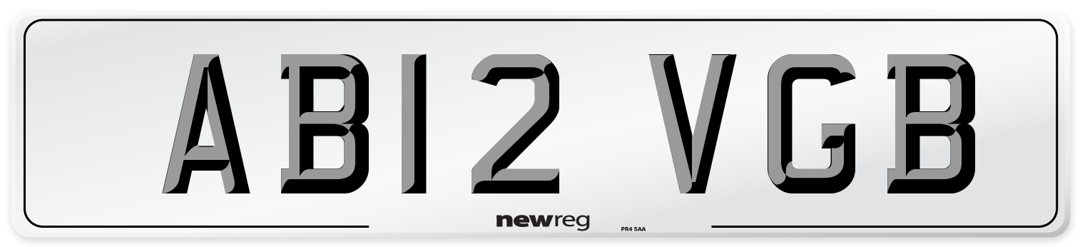 AB12 VGB Number Plate from New Reg